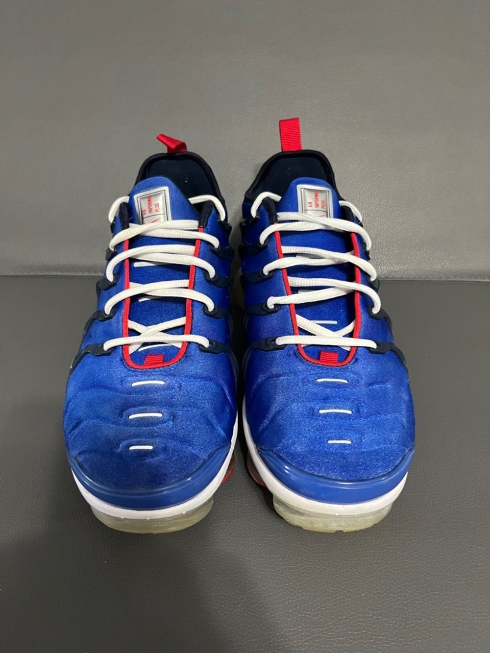 Nike VaporMax Plus Men's Blue with Red Accents - Picture 3 of 8